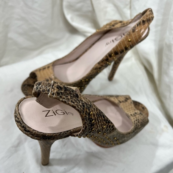 Zi Giny Animal Print Platform Amazingly Stunning And Sexy. WOW Beautiful! Size 9 - Picture 5 of 16